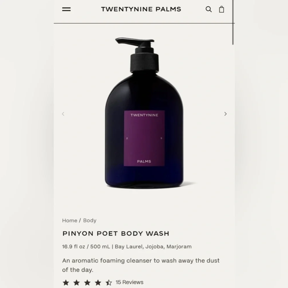 29 Palms BODY WASH - Pinyon Poet Body Wash